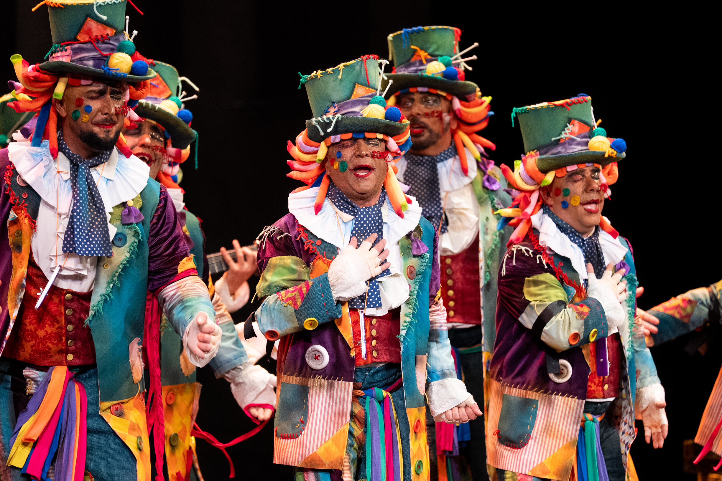 Comparsa, Los trapos - Preliminares