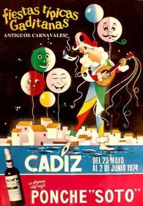 cartel Cartel carnaval de cádiz 1974