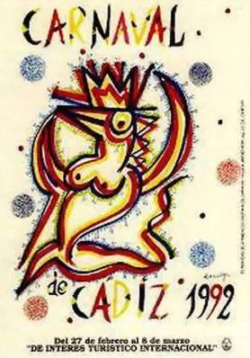 cartel Cartel carnaval de cádiz 1992