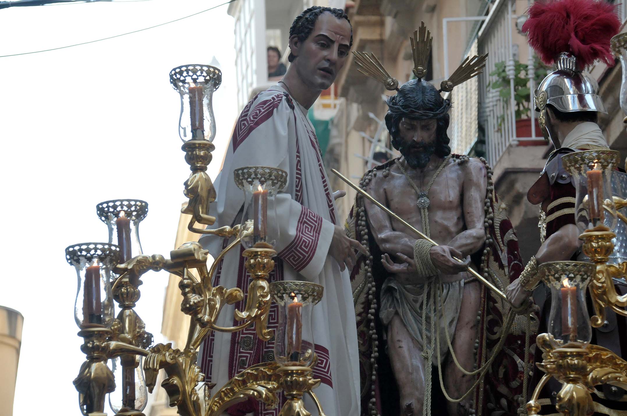 Ecce-homo con su escolta de romanos desde santa maría